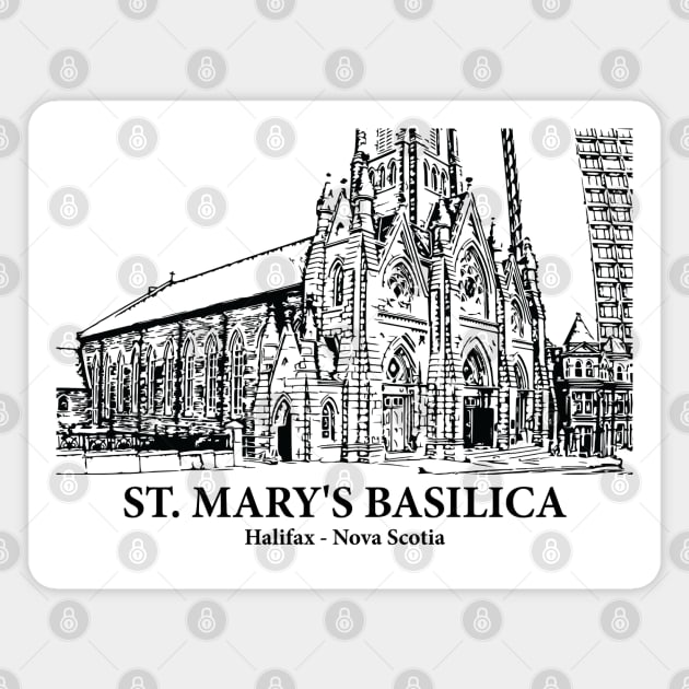 St. Mary's Basilica - Halifax NS Magnet by Lakeric